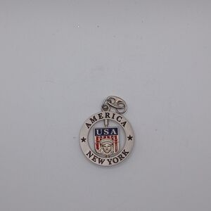 VINTAGE New York America Keychain